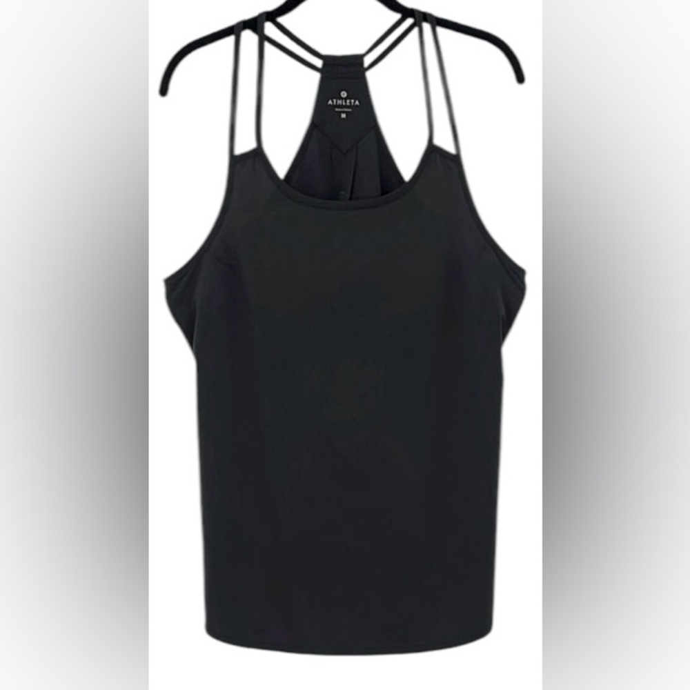 Athleta Go Time women’s XS black strappy tank top